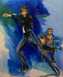 Flamenco, Serrana - Acrylic - 73x60 cm     - Price on Application